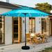 Arlmont & Co. Mancos 118." Lighted Market Umbrella Metal in Blue/Navy | 118 W x 118 D in | Wayfair 1CE88381B708468B9ACA503670445E37