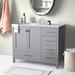 Wade Logan® Arwyn 42" Single Bathroom Vanity Set Wood/Marble in Gray | 34 H x 42 W x 22 D in | Wayfair 829EB9D956144B3DA6B93DCDEBBE8DE3