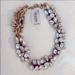 J. Crew Jewelry | J. Crew Crystal Diamond Look Statement Necklace | Color: Gold/White | Size: Os
