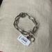 Michael Kors Jewelry | Michael Kors Silvertone Mk Logo Long Link Toggle Bracelet Mkj7744 040 $145 | Color: Silver | Size: Os