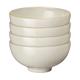 Denby - Linen Cream White Rice Bowls Set of 2 - Dishwasher Microwave Safe Crockery - Ceramic Stoneware Tableware Natural Tones