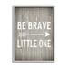 Stupell Industries Be Brave Little One Rustic Adventure Sentiment Grain Pattern White Framed Giclee Texturized Art By Ashley Calhoun | Wayfair