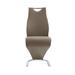 Brayden Studio® Aeysha Faux Leather Dining Parsons Chairs Faux Leather/Wood/Upholstered in Gray/Brown | Wayfair E9DE7C605E91409EB45CF3FA427257DE