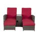 Red Barrel Studio® Brown 5 Piece Resin Wicker Seating Group red | 35.43 H x 58.27 W in | Outdoor Furniture | Wayfair