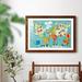 Wexford Home Children's World Map - Picture Frame Graphic Art Paper, Solid Wood in Green/Red/White | 31.5 H x 23.5 W x 1.5 D in | Wayfair