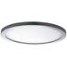 Maxim Wafer 9" Wide Round Satin Nickel LED Outdoor Ceiling Light