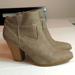 Nine West Shoes | Nine West Violeta Perforated Chunky Heel Booties 8 | Color: Brown/Tan | Size: 8