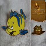 Disney Jewelry | Disney's The Little Mermaid Trading Pin *Flounder | Color: Gold/Tan | Size: Os