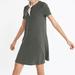 Madewell Dresses | Madewell Ribbed Swingy Short Sleeve Olive Green A-Line Mini Dress Size Xxs | Color: Green | Size: Xxs