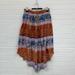 Free People Skirts | Free People Swingy Printed Floral Hi Low Skirt | Color: Brown/Black | Size: S