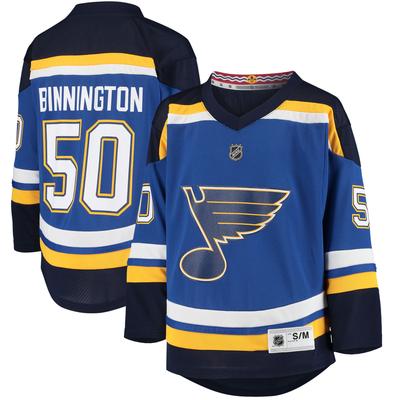 St. Louis Blues – Jordan Binnington – Blaues Replica-Spielertrikot für Jugendliche Image