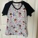 Disney Tops | Disney Scrub Top | Color: White/Silver | Size: S