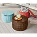 Santiago Round Storage Table by BrylaneHome in Brown Patio Table