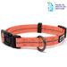 Coral Recycled Reflective Dog Collar, X-Small, Pink