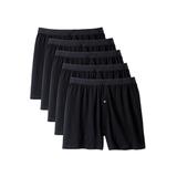 Men's Big & Tall Cotton Boxers 5-Pack by KingSize in Black (Size 9XL)