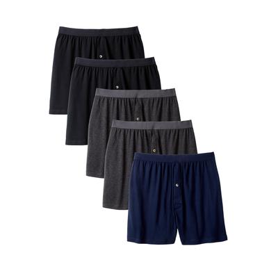 Men's Big & Tall Cotton Boxers 5-Pack by KingSize in Assorted Basic (Size 8XL)