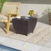 Aura Outdoor 13 Gallons Gallon Wicker Deck Box in Brown Wicker/Rattan | Wayfair S-ST001CHA