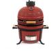 Vessils 12.6-in W Kamado Charcoal Grill Stainless Steel/Ceramic in Red | 24 H x 21 W x 21 D in | Wayfair MY15TT004-RED