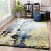 Blue/Yellow 96 x 0.5 in Area Rug - 17 Stories Fleishman Abstract Handmade Tufted Area Rug, Wool | 96 W x 0.5 D in | Wayfair