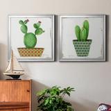 Dakota Fields Boho Cacti I - 2 Piece Picture Frame Painting Print Set on Canvas in Black | 22.5 H x 45 W x 1.5 D in | Wayfair