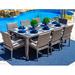 Latitude Run® Sorrento Rectangular 8 - Person 81.5" Long Outdoor Dining Set w/ Cushions Plastic/Wicker/Rattan in Gray | Wayfair