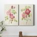 Red Barrel Studio® Dusty Rose I - 2 Piece Painting Set on Canvas Canvas, Solid Wood in Gray/Green/Indigo | 16 H x 12 W x 1 D in | Wayfair