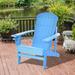 Breakwater Bay Abilene Wood Adirondack Chair Wood in Blue | 36.5 H x 38.25 W x 28.5 D in | Wayfair 92845B47380E47B387AA23F3AE53F220