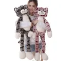 Jouets en peluche chat pour garçons et filles 3 couleurs gris rose marron charmant beurre