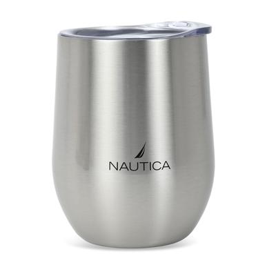 Nautica Logo Double-Walled Stainless Steel Tumbler Graphite Heather, OS