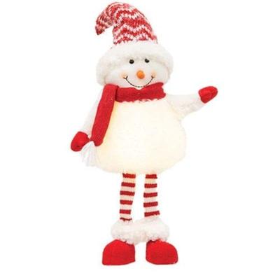 Light Up Standing Waving Snowman - 17" high by 8.5" wide.