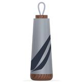 Nautica J-Class Stainless Steel And Acacia Wood Water Bottle Grey Heather, OS