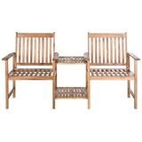 SAFAVIEH Brea Outdoor Solid Wood Twin Seat Bench - 24" W x 65" D x 35" H
