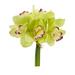 9" Cymbidium Orchid Artificial Flower Bundle (Set of 6) - H: 9 In. W: 4.5 In. D: 4.5 In.