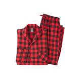 Men's Big & Tall Hanes® Flannel Pajamas by Hanes in Red Black (Size XL)