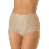 Plus Size Women's Light Control Lace Panel Brief 2-Pack by Bali in Soft Taupe (Size L)