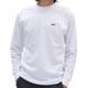 Vans Men's Left Chest HIT LS T-Shirt, White-Black, L