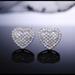 Urban Outfitters Jewelry | New Sparkling Diamond Heart Stud Earrings | Color: Gold/White | Size: Os