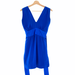 Anthropologie Dresses | Anthropologie Sunner Size 2 100% Silk Mini Dress Cobalt Blue Tie-Beck V-Neck | Color: Blue | Size: 2