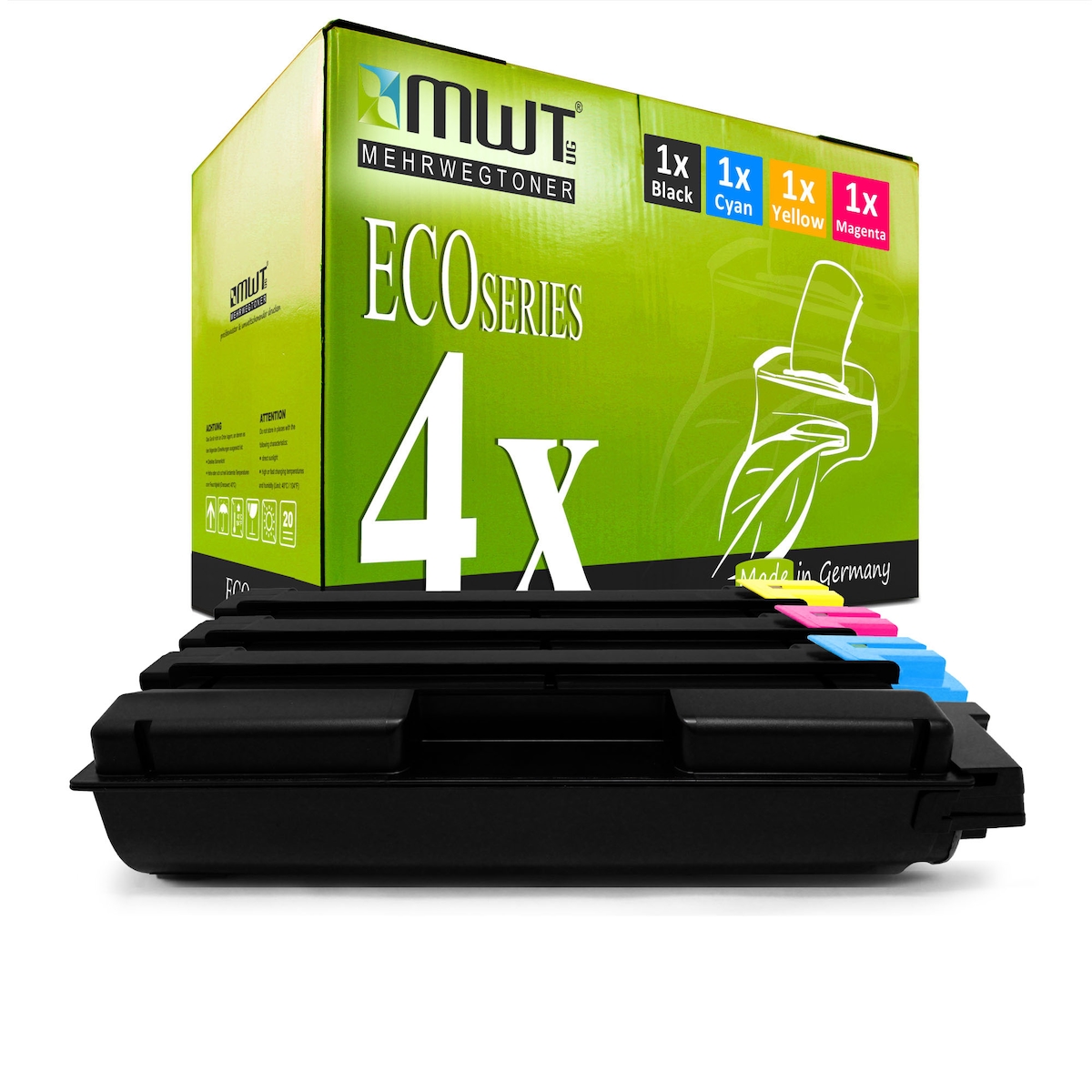4 Mehrwegtoner kompatible Lasertoner ersetzt Kyocera TK-5160K TK-5160C TK-5160M TK-5160Y Mehrfarbig Image