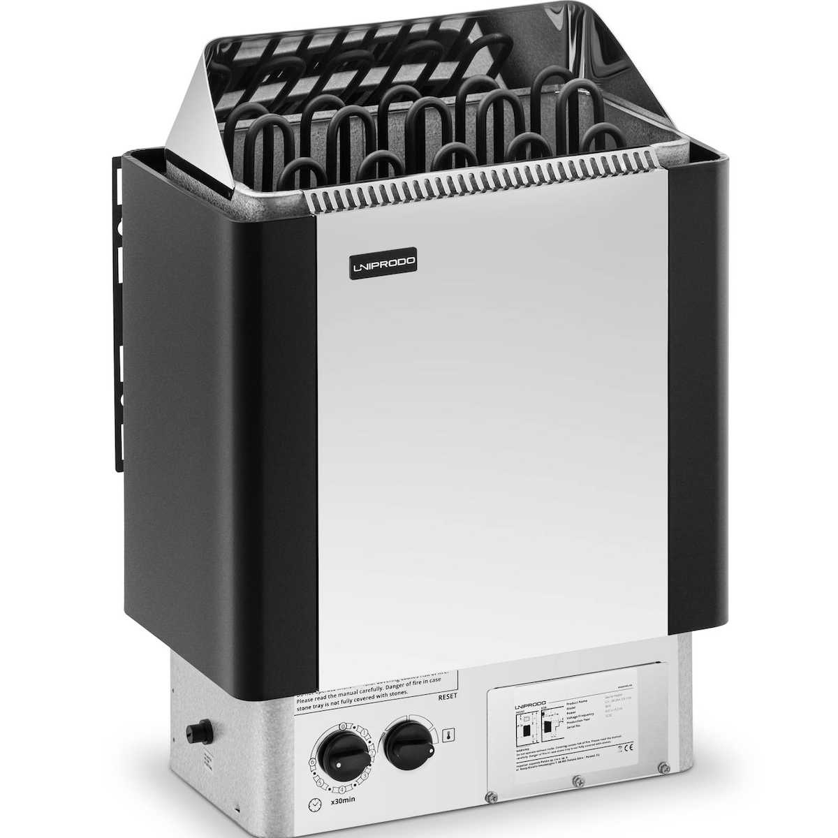 Uniprodo Saunaofen - 9 kW - 30 bis 110 °C - inkl. Steuerung Image