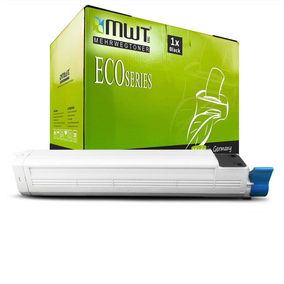 1 Mehrwegtoner kompatible Lasertoner ersetzt OKI 43837132 Schwarz Image