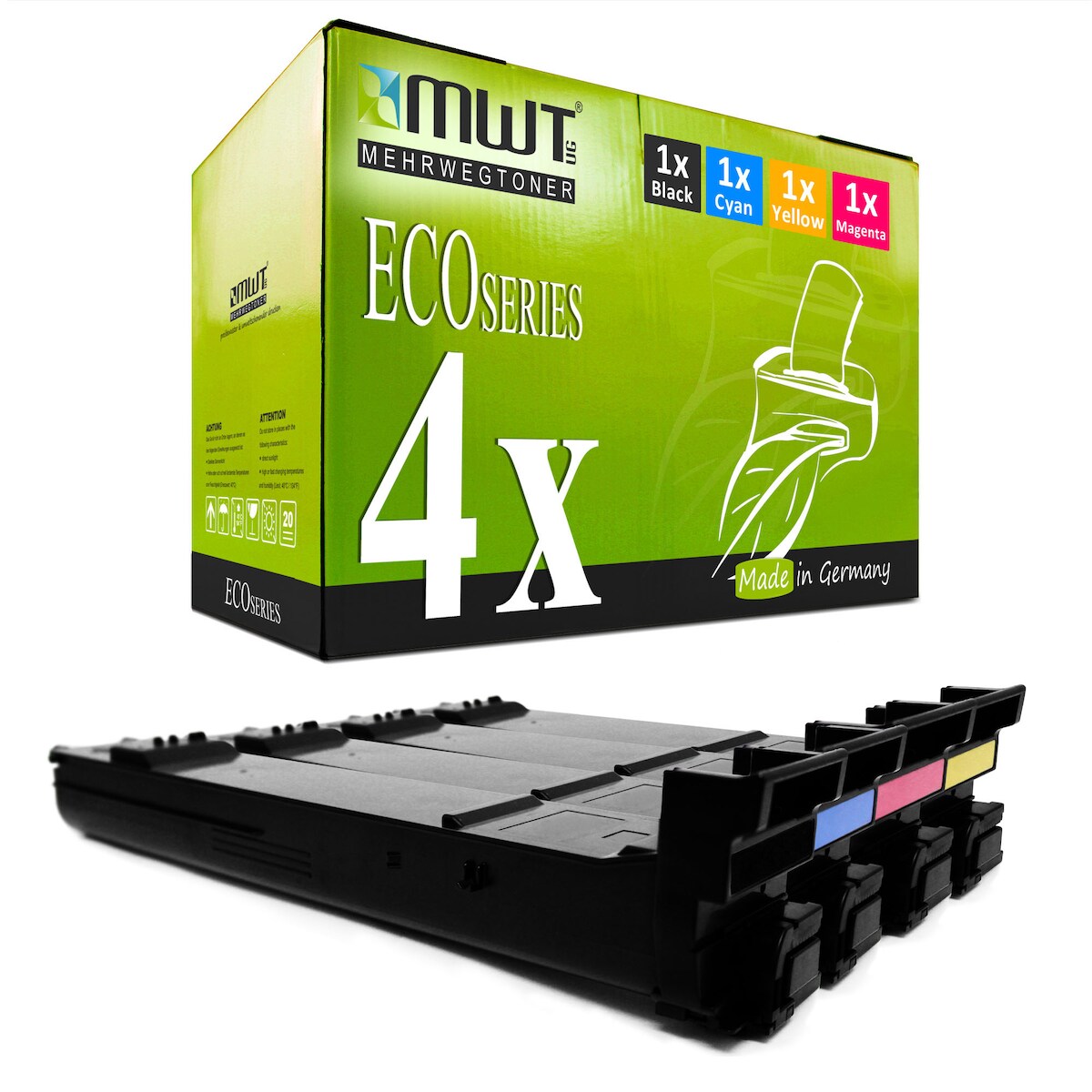 4 Mehrwegtoner kompatible Lasertoner ersetzt Epson C13S050491 C13S050493 C13S050492 C13S050490 Mehrfarbig Image