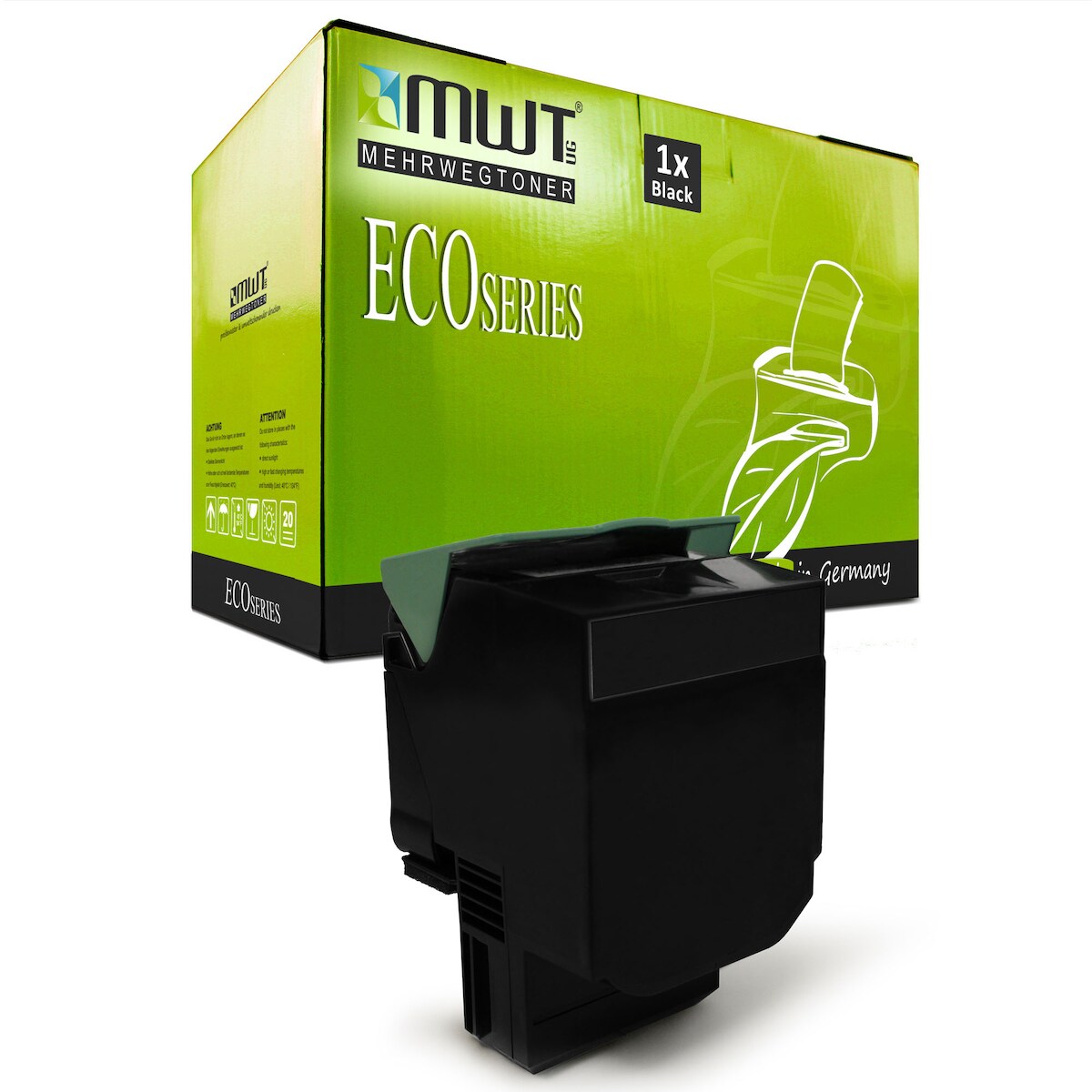 1 Mehrwegtoner kompatible Lasertoner ersetzt Lexmark 78C20K0 78C20KE Schwarz Image