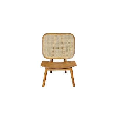 SIT Möbel Stuhl | Teak-Holz mit Rattan Geflecht | natur | B 64 x T 80 x H 86 cm | 02461-01 | Serie SIT&CHAIRS