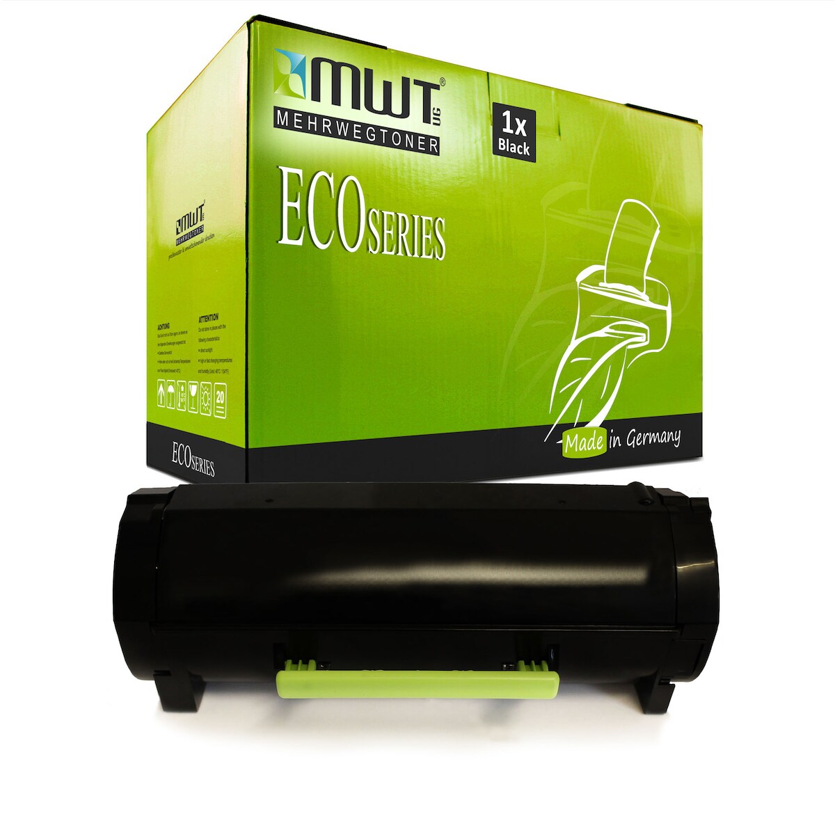 1 Mehrwegtoner kompatible Lasertoner ersetzt Lexmark 51B2H00 Schwarz Image