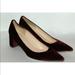 J. Crew Shoes | J. Crew Avery Burgundy Velvet Pointed Toe Pumps | Color: Red | Size: 6