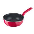 Tefal Chefclub Deep Frying Pan, 22 cm, Raspberry Red, Titanium Non-Stick Coating, Thermo-Signal, Induction G8061704
