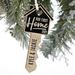 Personalization Mall Our First Home Wood Key Holiday Shaped Ornament Wood in Black | 5.5 H x 2.25 W x 0.5 D in | Wayfair 32688-BLK