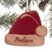 Personalization Mall Ho Ho Ho Santa Hat Holiday Shaped Ornament Wood in Red | 4 H x 4 W x 0.25 D in | Wayfair 21723-R