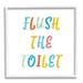 Stupell Industries Flush The Toilet Bathroom Rules Typography Oversized Black Framed Giclee Texturized Art By Daphne Polselli | Wayfair